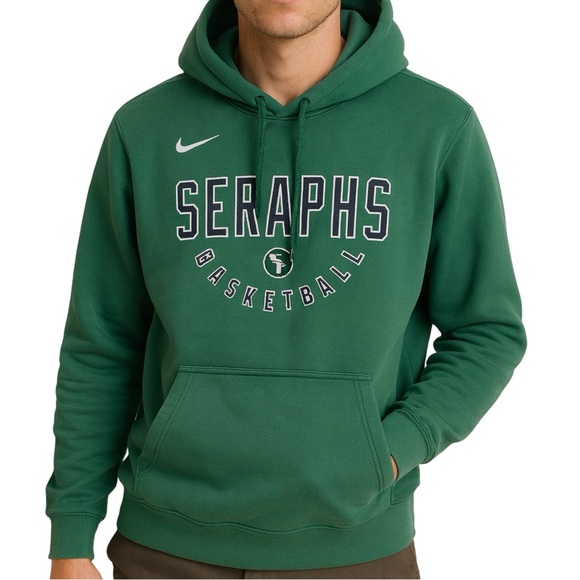 Men’s Nike St. Bonaventure Seraphs Basketball Green Hoodie Sweatshirt Size Small - Picture 2 of 10